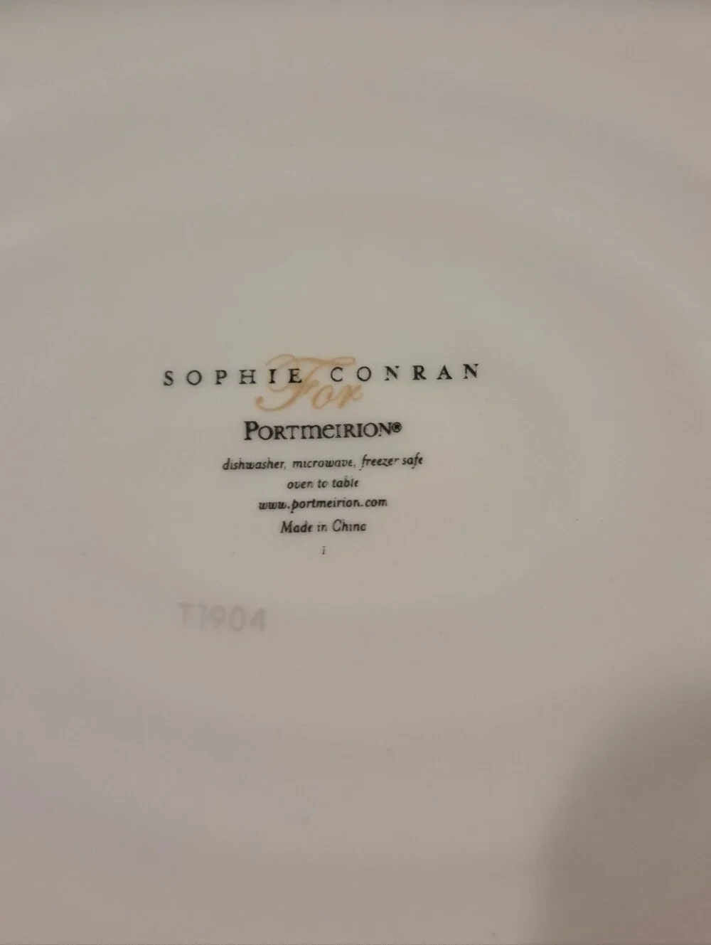Portmeirion Sophie Conran Covered Butter Dish White Ripple Minimalist Classic